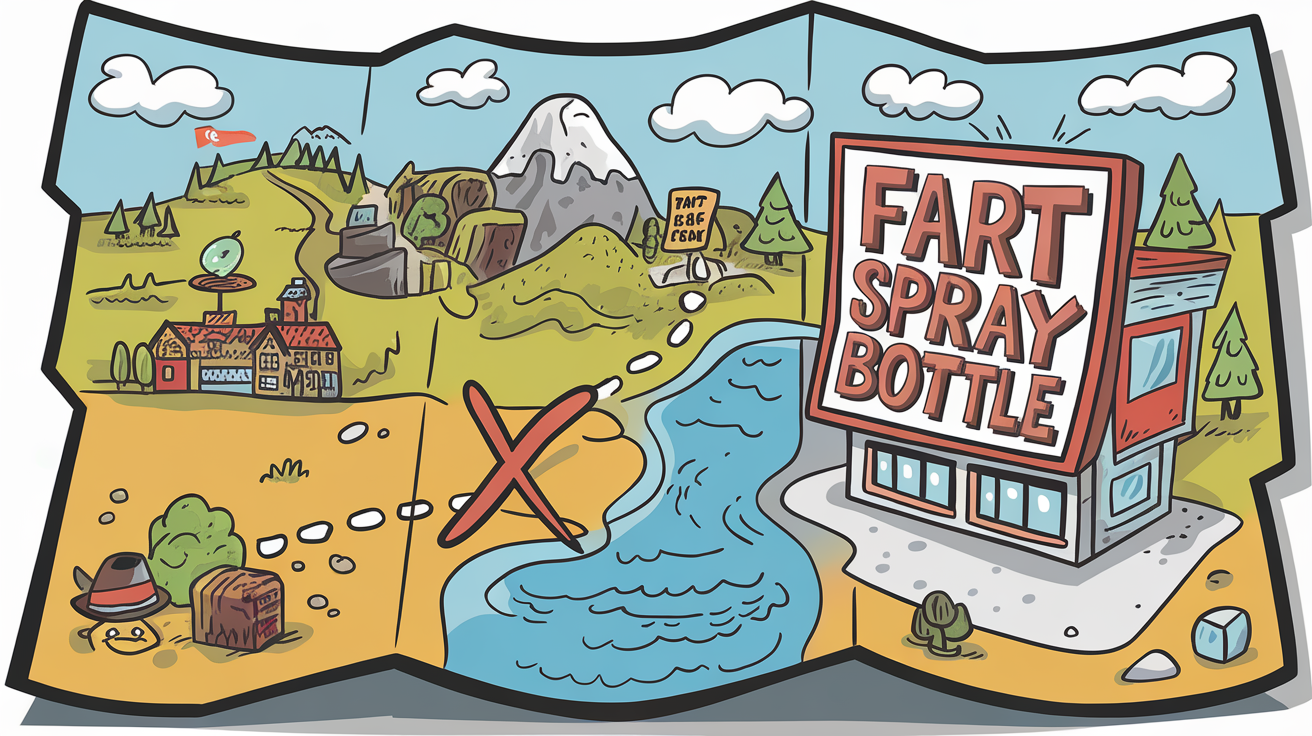 Treasure map leading to fart spray store