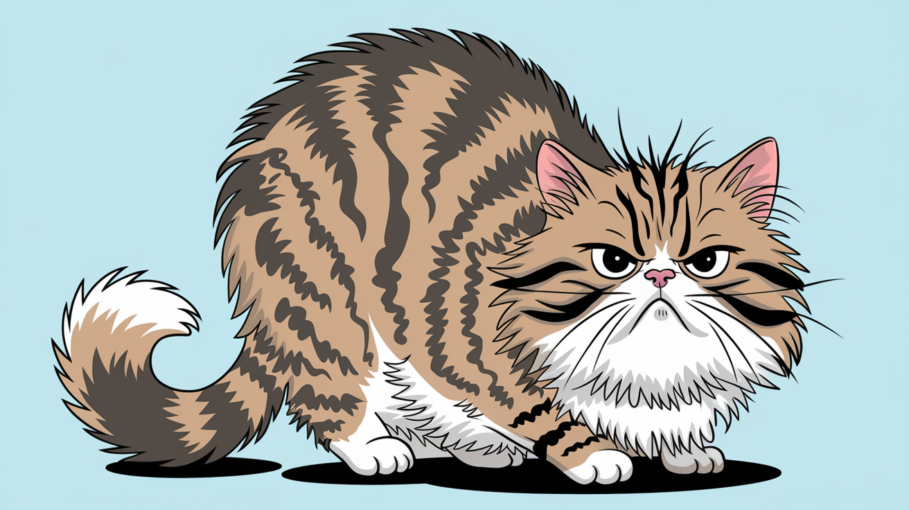 Cat with wavy stink lines