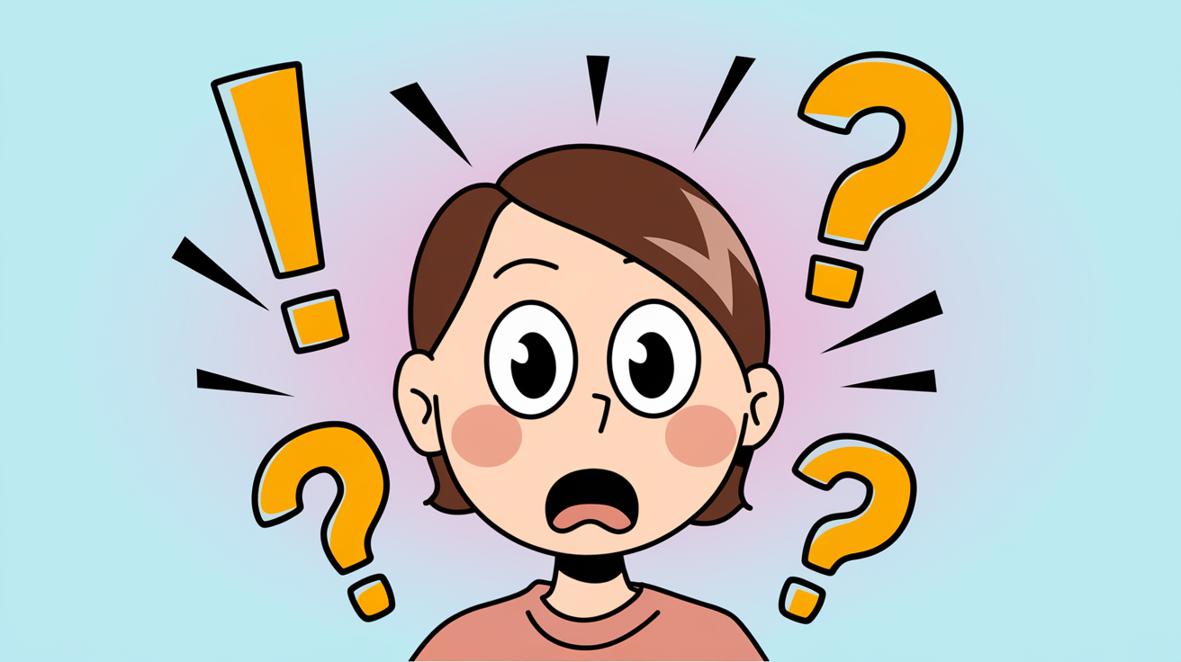 Surprised person with a cloud of green gas